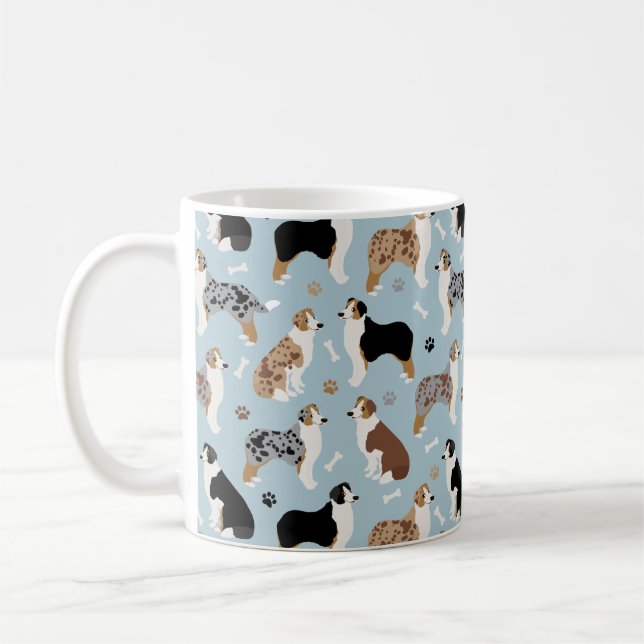 Mug Os de berger australiens et boules de café (Gauche)