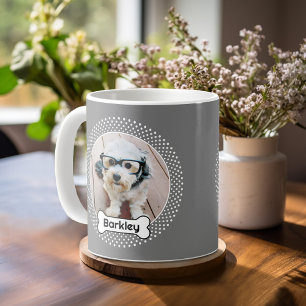 Mug Os de chien et pois gris Poka Dot Animaux de compa