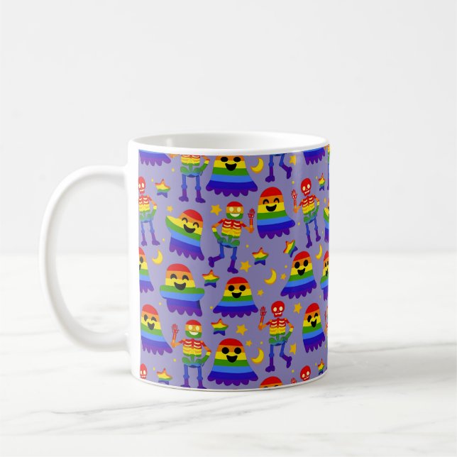 Mug 🦇🌈 Os et Étoiles Arc-en-Ciel  (Gauche)