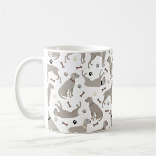 Mug Os et pattes Weimaraner blanc