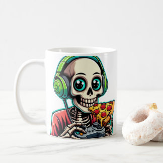 Mug Os, pizza et jeux : quand un squelette connaît