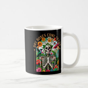 Mug Os secos ossos vêm à vida Esqueleto engraçado Flor