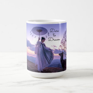 Mug Oser rêver femme avec Parasol et Alpaca Br