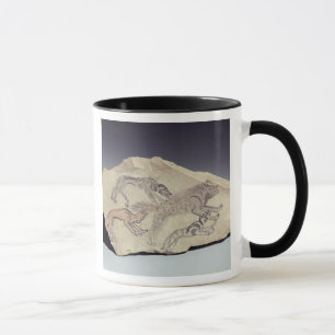 Mug Ostracon dépeignant un chien chassant une hyène