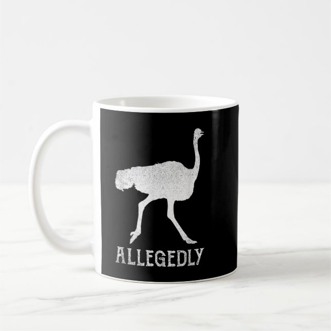 Mug Ostrich Vintage drôle Amoureux d'oiseaux (Gauche)