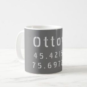 Mug Ottawa Ontario Latitude & Longitude