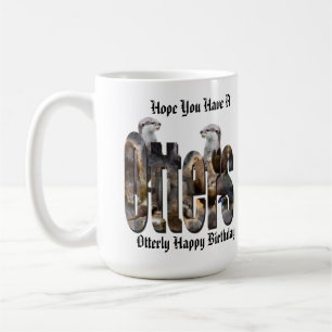 Mug Otter Et Otterly Heureux logo d'anniversaire,