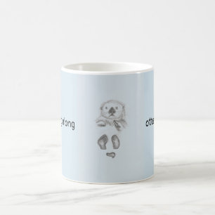 Mug Otter flottant dans l'eau
