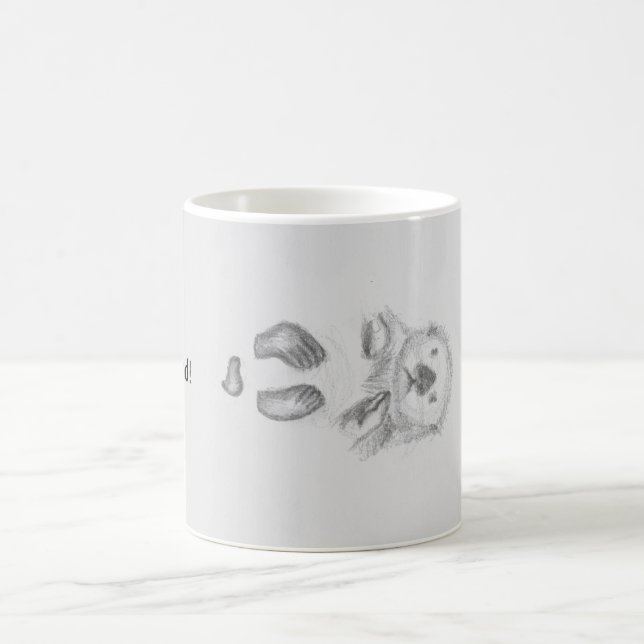 Mug Otter flottant dans une bouillie de café d'eau (Centre)