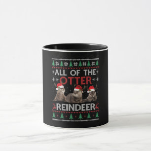Mug Otter Gift   Tous Noël De Otter Reindeer