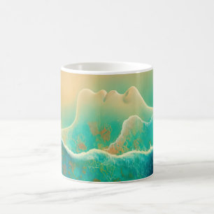 Mug "Où l'océan devient mémoire" - Vert bleu