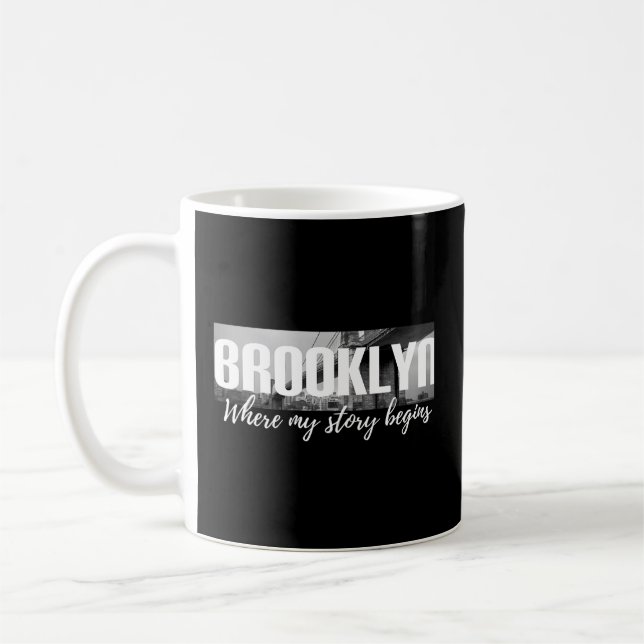Mug Où mon histoire commence New York City Bridge Nyc  (Gauche)