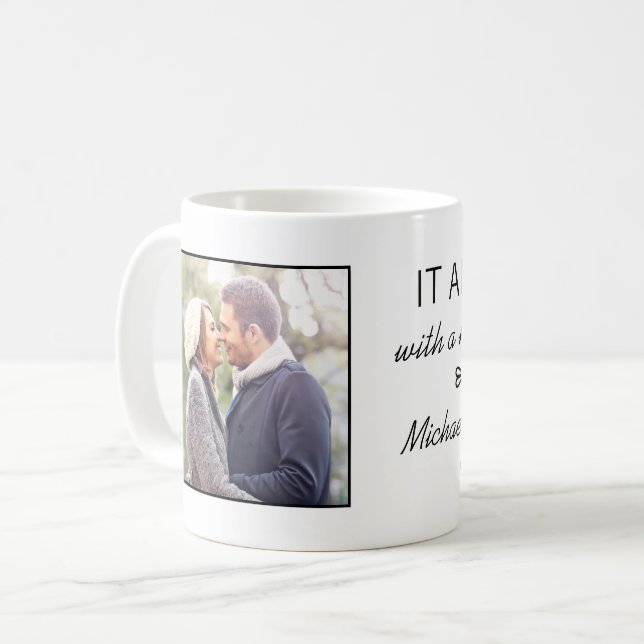Mug Où tout a commencé Couples personnalisés Photo (Devant gauche)