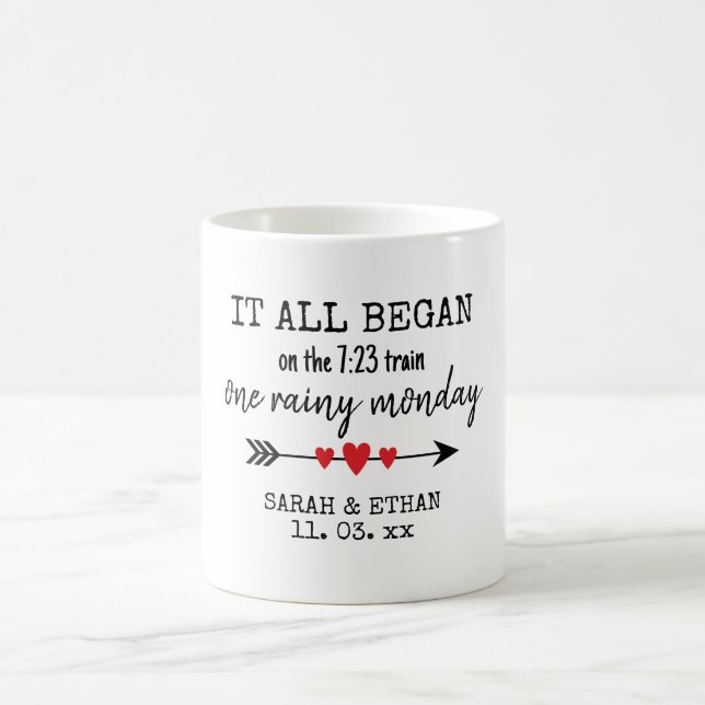 Mug Où tout a commencé la Saint-Valentin avec amour (Centre)