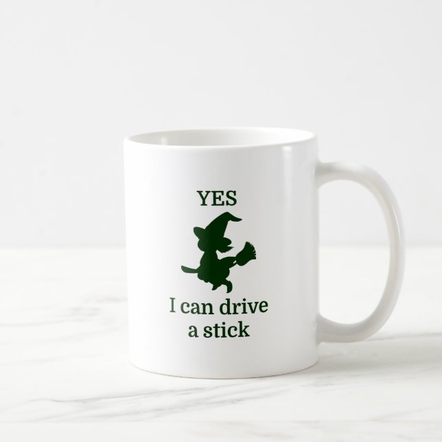 Mug OUI je peux conduire un bâton (Droite)