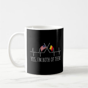 Mug Oui, je suis tous les deux moitié Américain moitié