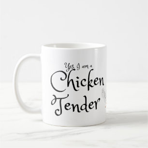 Mug Oui, je suis un vendeur de poulet avec un coq blan
