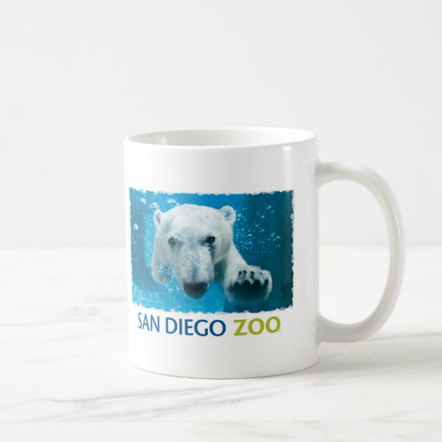 Mug Ours blanc de zoo de San Diego (Droite)