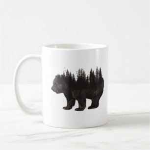Mug Ours Brown avec une forêt sur le dos