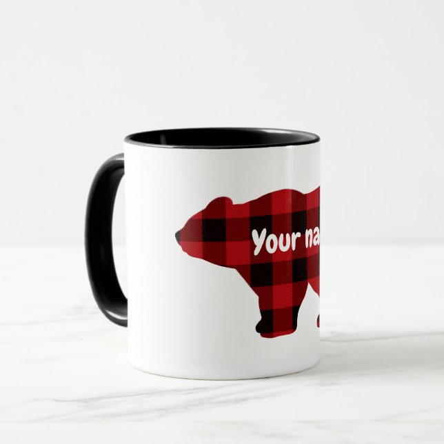 Mug Ours classique du pays - personnalisable (Devant gauche)