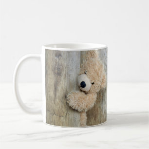 Mug Ours Cute Stuffé Mur Rustique En Bois