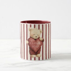 Mug Ours d'amour à coeur rouge