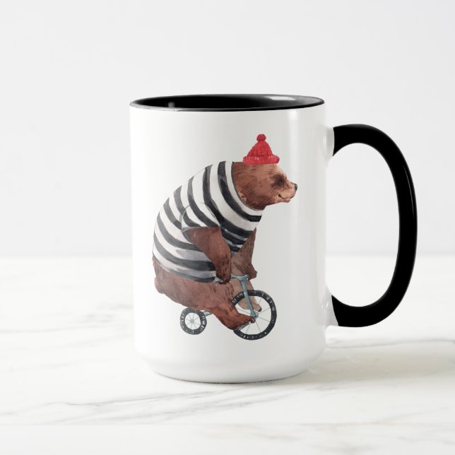 Mug Ours d'amusement de bicyclette (Droite)
