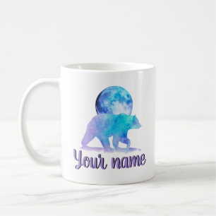 Mug Ours de lune polaire.Personnalisé ton nom