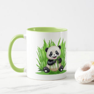 Mug Ours de panda propulsé par des plantes