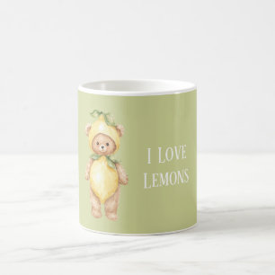 Mug Ours en peluche citrons jaune vert
