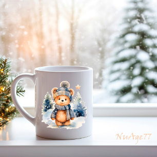 Mug Ours en peluche dans la forêt, personnalisé