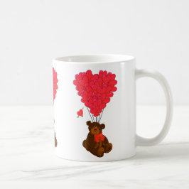 Mug Ours en peluche et ballons cardiaques