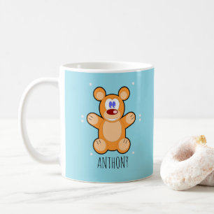Mug Ours en peluche marron sur le bleu