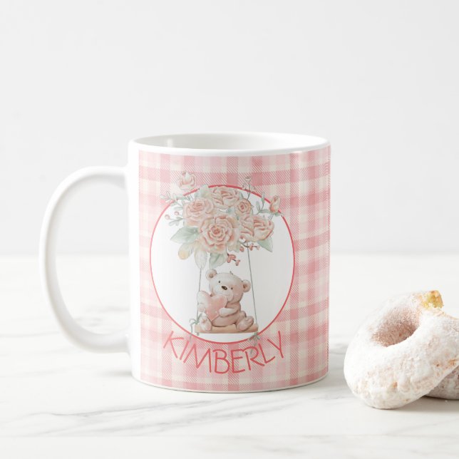 Mug Ours en peluche mignon personnalisé (Avec donut)