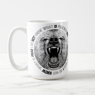 Mug Ours féroce : œuvre d'art avec phrase défiant