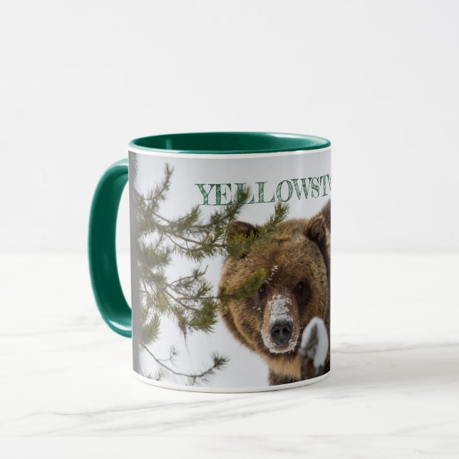 Mug Ours grizzli dans la neige, parc national de Yello (Devant gauche)