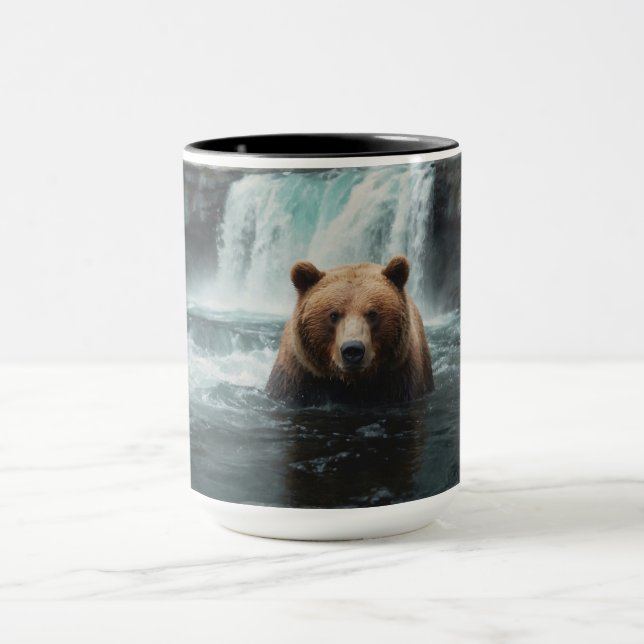 Mug Ours grizzli et chute d'eau Faune (Centre)