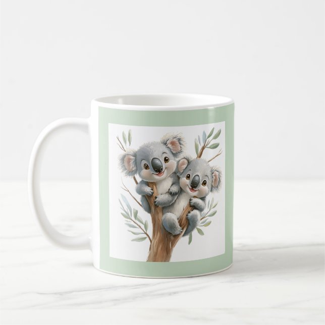 Mug Ours Koala Bouddard Dans L'Arbre, BFF, Personnalis (Gauche)