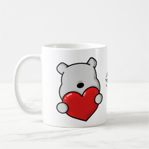 Mug Ours mignon au coeur rouge