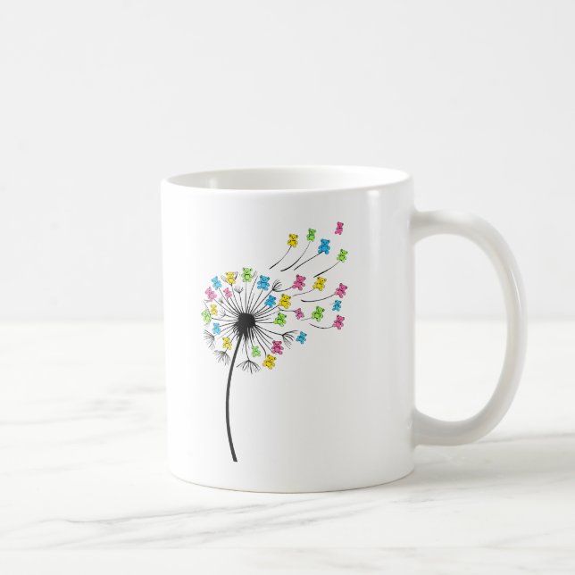 Mug Ours mignons volants flux de pissenlit (Droite)