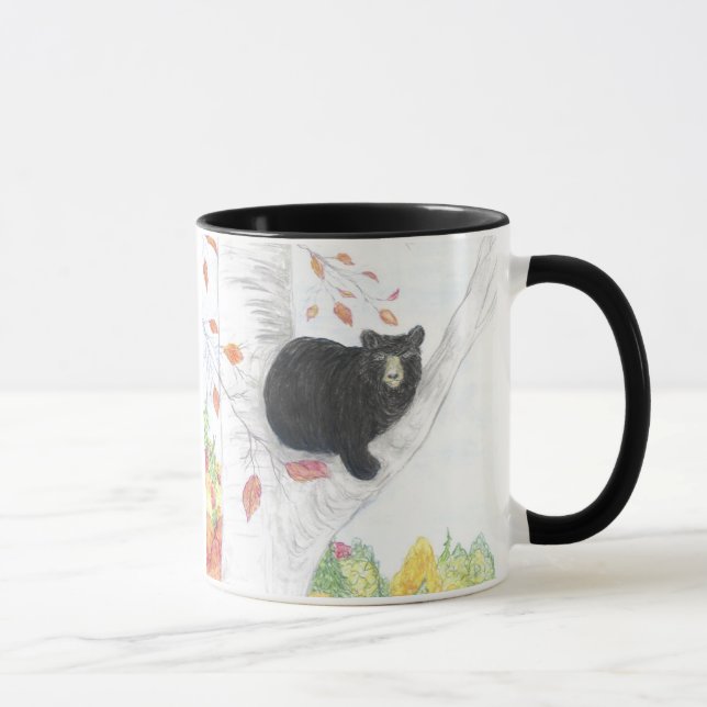 Mug Ours noir dans un Berch Tree (Droite)