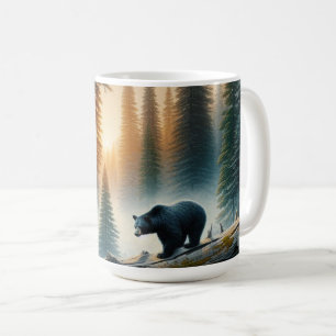 Mug Ours noir en forêt