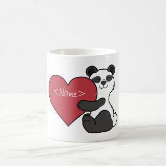 Mug Ours panda mignon de Saint-Valentin avec le coeur
