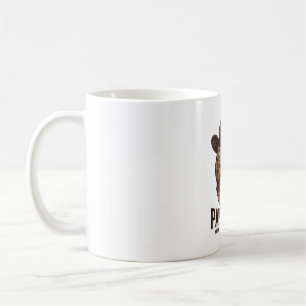Mug Ours Papa Ours Cowboy Patriotique Vintage Vector D