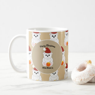 Mug Ours polaire avec ornement de Noël Personnaliser
