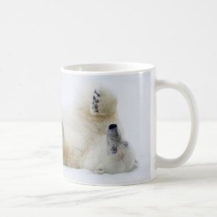 Mug Ours polaire roulant dans la neige, Norvège