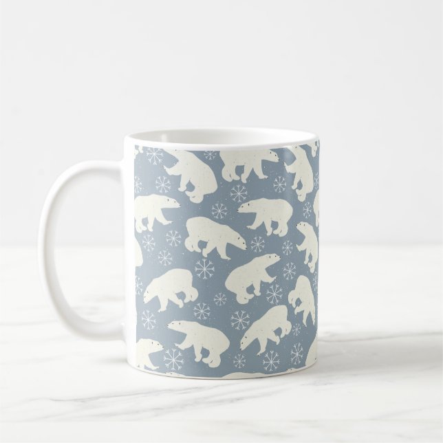 Mug Ours polaires d'hiver sans couture motif + vos idé (Gauche)
