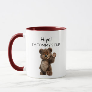Mug Ours qui fait signe mignon