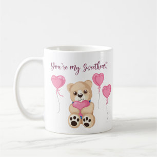 Mug Ourson en peluche rose capricieux Vous êtes mon am