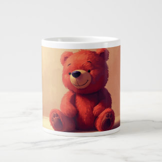 Mug Ourson en Peluche Rouge Mignon – Tasse Cadeau